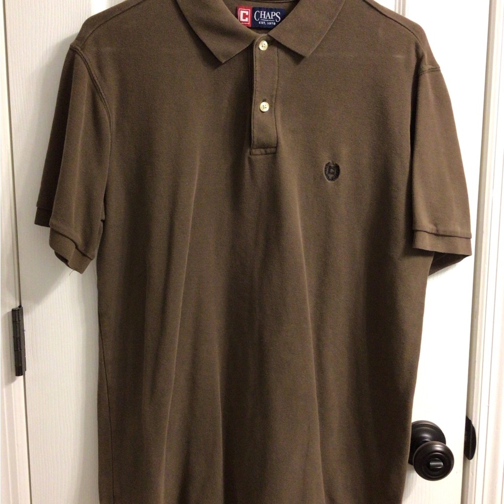 Chaps Men's Polo Shirt in Rich Brown